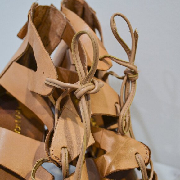 FRANCO SARTO | NUDE LACE UP HEEL - Picture 5 of 8